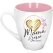 kubek z nadrukiem mama to serce rodziny serce bialy bgtech 470 ml