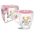 kubek z nadrukiem mama to serce rodziny serce bialy bgtech 470 ml