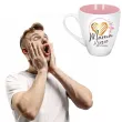 kubek z nadrukiem mama to serce rodziny serce bialy bgtech 470 ml