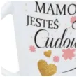 kubek z nadrukiem mamo jestes cudowna bialy bgtech 350 ml