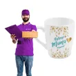 kubek z nadrukiem najlepsza mama na swiecie bialy bgtech 300 ml