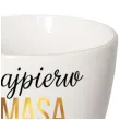 kubek z nadrukiem najpierw masa potem biszkopt bialy bgtech 300 ml