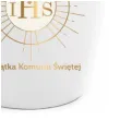 kubek z nadrukiem pamiatka komunii swietej ihs bgtech 300 ml