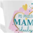 kubek z nadrukiem po prostu mama idealna bialy bgtech 300 ml