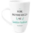 kubek z nadrukiem robie brzydkie rzeczy bialy bgtech 400ml