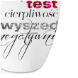 kubek z nadrukiem test cierpliwosci bialy bgtech 400 ml