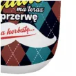 kubek z nadrukiem zaparzacz super dziadek ma teraz przerwe bgtech 330 ml