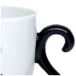 kubek z ogonkiem kot czarny porcelanowy puckator 340 ml