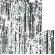 kurtyna na drzwi dekoracja na sylwestra wesele urodziny srebrny metaliczny 200 x 100 cm