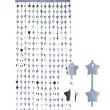 kurtyna na drzwi gwiazdki srebrny smiffys 190 x 91 cm