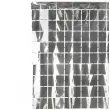 kurtyna na drzwi kwadraty dekoracja na sylwestra wesele srebrny metaliczny 200 x 100 cm