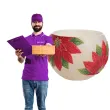 lampion christmas flower kwiaty poinsencji kula ecru bartek candles 120 mm