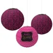 lampion papierowe born to be fabulous rozowy amscan 24 cm 3 szt