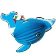 lampion papierowy delfin