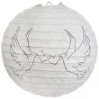 lampion papierowy golabki slubne bialy santex 20 cm