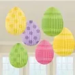 lampion papierowy jajka pisanki amscan 10 cm 6 szt