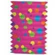 lampion papierowy kropki kolorowe rozowy folat 16 cm