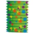 lampion papierowy kropki kolorowe zielony folat 16 cm