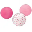 lampion papierowy rozowa fantazja amscan 24 cm 3 szt