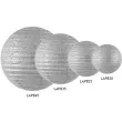 lampion papierowy srebrny brokatowy 35 cm