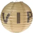 lampion papierowy vip black zloty santex 20 cm 2 szt