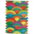 lampion papierowy wachlarze kolorowe mix folat 16 cm