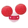 lampion papierowy walentynkowe serduszka amscan 24 cm 3 szt