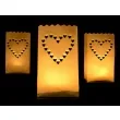 lampion torebki na swiece serce bialy partydeco 10 szt