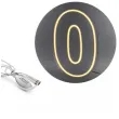 lampka dekoracyjna cyfra 0 neon led bialy partydeco 50 cm