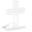 lampka dekoracyyjna krzyz neon led dekoracja na komunie swieta wesele chrzest 41x30 cm