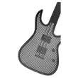lapka na muchy gitary czarny ootb 1 szt