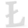 litera drewniana l biala partydeco