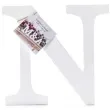 litera drewniana n biala partydeco