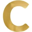 litera lustrzana c zloty partydeco 51x61 cm