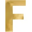 litera lustrzana f zloty partydeco 40x60 cm