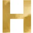 litera lustrzana h zloty partydeco 53x60 cm