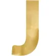 litera lustrzana j zloty partydeco 30x61 cm