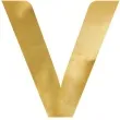 litera lustrzana v zloty partydeco 61x60 cm