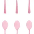 lyzki plastikowe classic rozowe partypal 10 szt