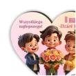 magnes serce chlopcy ze szkoly prezent na dzien kobiet dla dziewczyn z klasy czerwony 9 cm