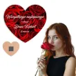magnes serce czerwone roze prezent na dzien kobiet czerwony 9 cm