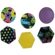 magnesy okragle i szesciokatne kolorowe rysunki kolor mix titanum 26 mm 6 szt