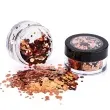 make up party brokat metalizowany gruby brazowy paint glow