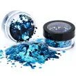 make up party brokat metalizowany gruby niebieski paint glow