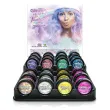 make up party brokat opalizujacy gruby niebieski paint glow