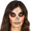 make up party krysztalki na twarz czaszka zielone guirca