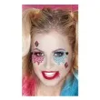 make up party krysztalki na twarzy harley quinn rozowo blekitny guirca