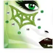 make up party naklejki na twarz czarownica wielokolorowy widmann