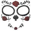 make up party naklejki na twarz los muertos czarno czerwone arpex