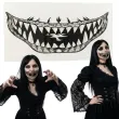 makijaz do stroju na halloween dia de los muertos tatuaze zmywalne sztuczne zeby demon make up